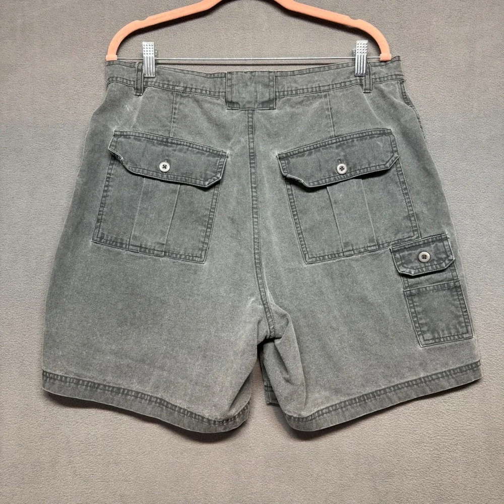 Vintage Cabelas Cargo Shorts Outdoor Hiking Utility Pockets Size 36 Gray 900166